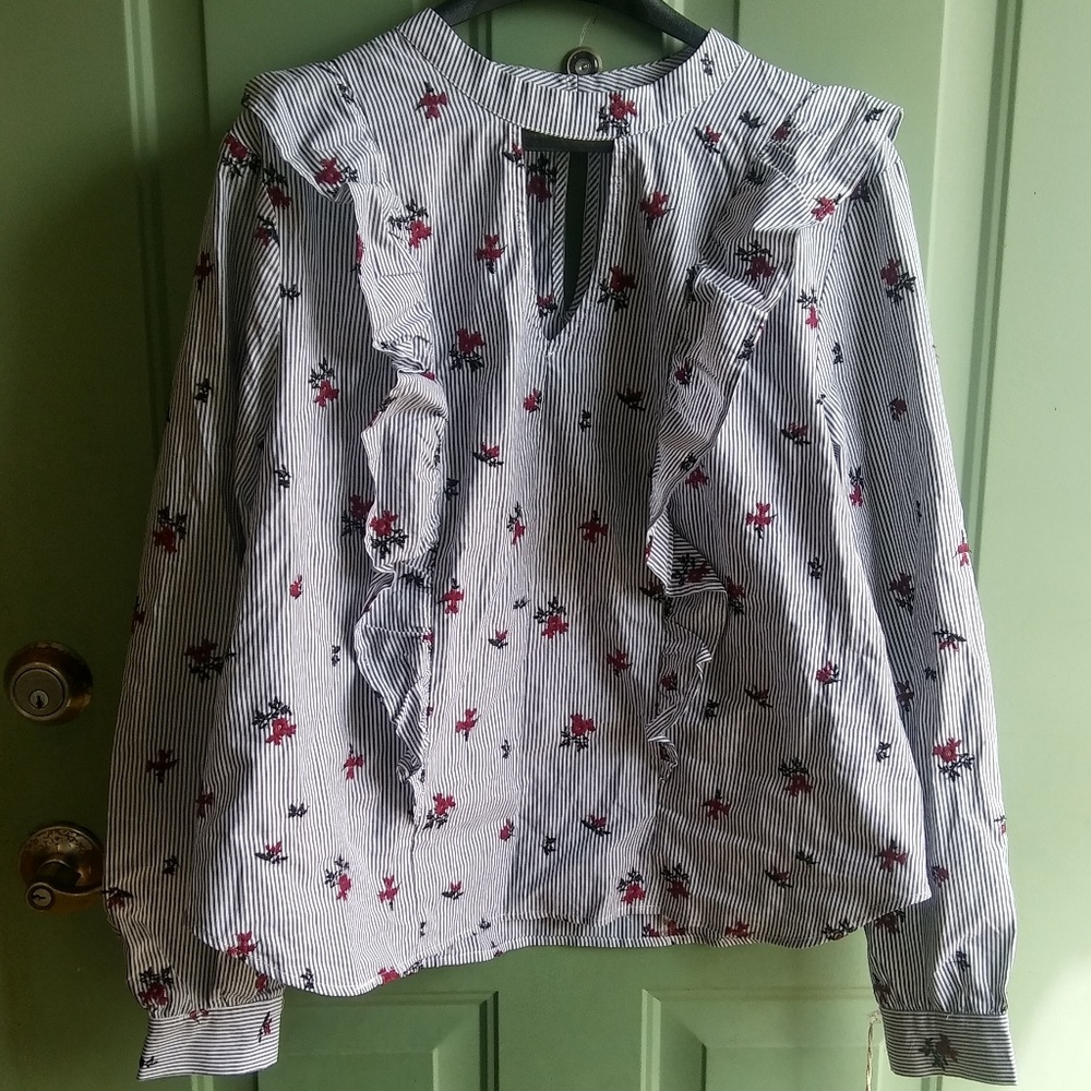 NWT XXL Ruffle Top Blouse Shirt - Mossimo Supply